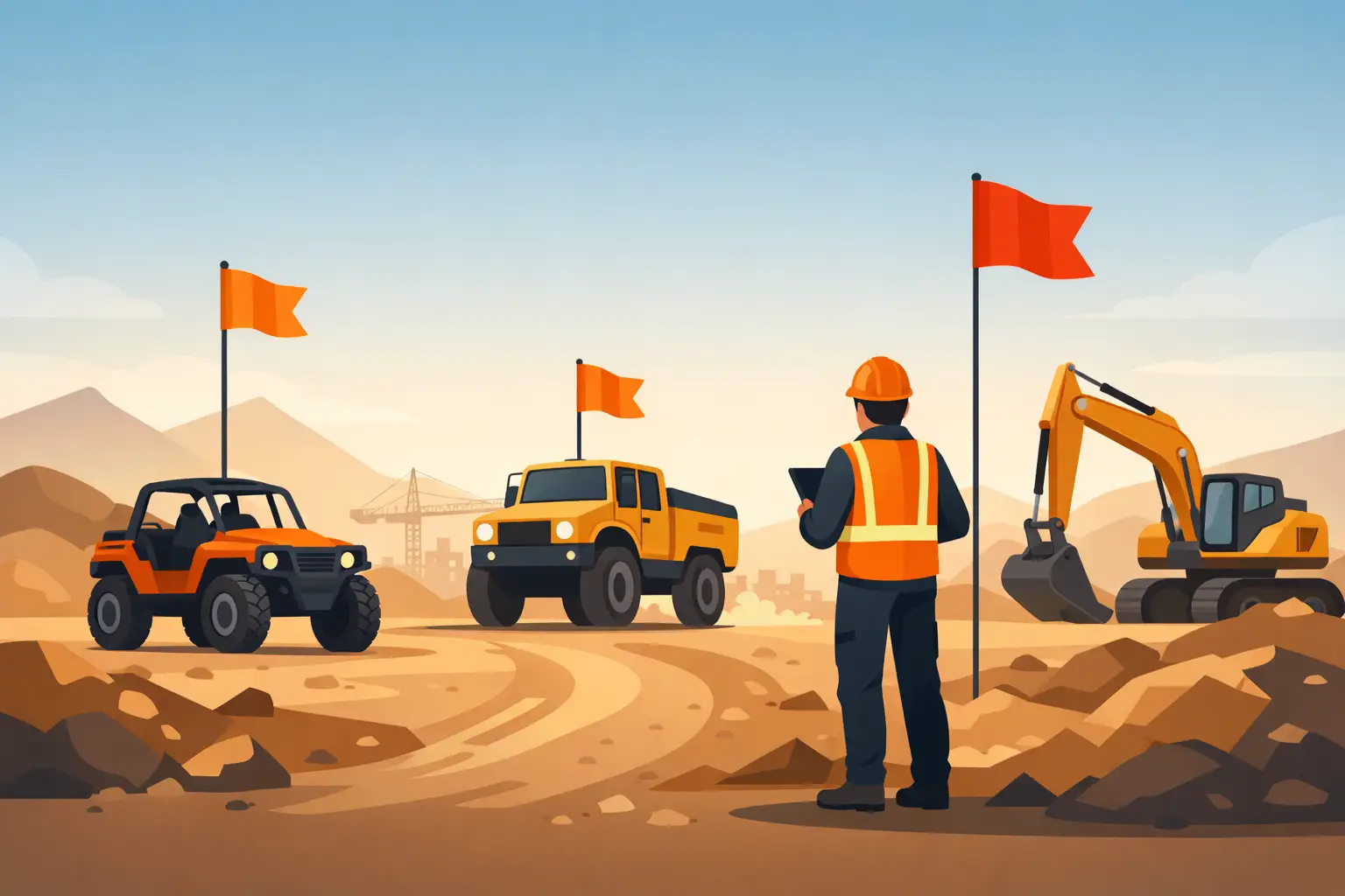 Off Road Visibility Flags for Safer Site Use